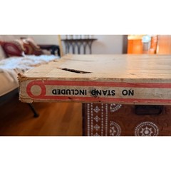 Vintage Carrom Gameboard 125 Games Reversible Wood Board Original Box No. 108
