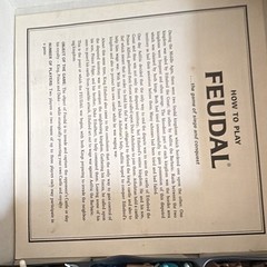 1967 Feudal The Game of Siege Conquest 3M Bookshelf Games Board Game-Complete!