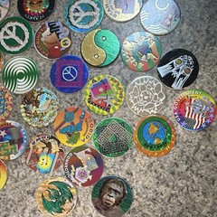Vintage Pogs Lot Various 1990s holographic & tubes