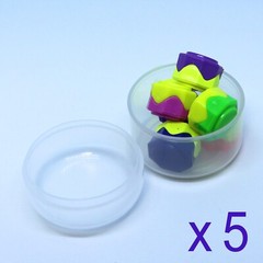 5SET=(Case+5pcs) x 5 Gonggi Korean traditional Stone Konggi Catching Squid Game