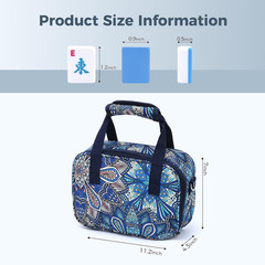 American Mahjong Tile Set with Printed Handbag, 166 Premium Blue Tile and Access