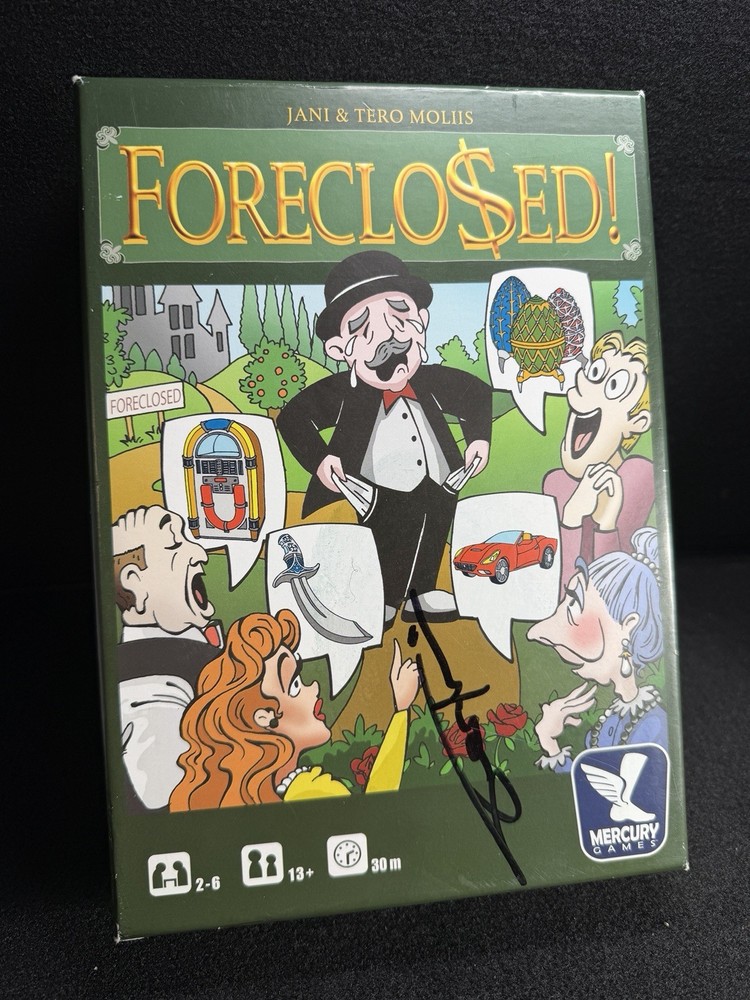 Foreclosed Family Board Game By Mercury Games Ages 13 Up cards Sealed unpunched