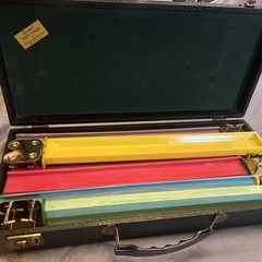 Vintage Butterscotch Bakelite Cardinal Mahjong Set 164 Tiles 5 Trays Alligator