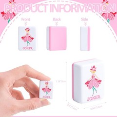 Mahjongolé 2026 American Mahjong Tile Set 160 Pink Tiles Floral Bag Open Box