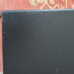 19″ Silverman & Co Large Faux Leather Backgammon Set Black w/teal white & gray