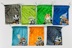 7 Drawstring Microfiber Bags for Root Board Game NEW
