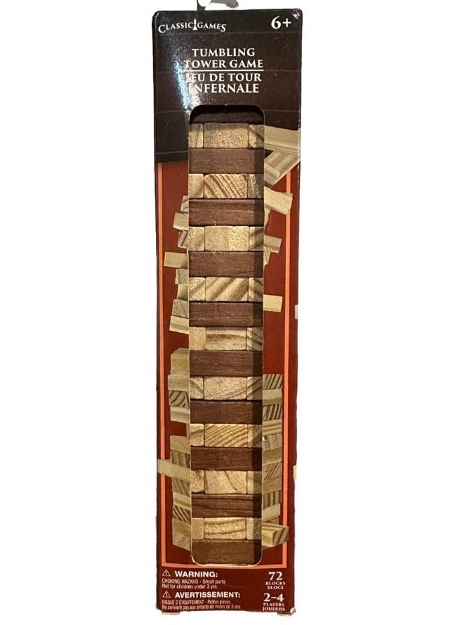 72pc MINIATURE Tumbling Tower Blocks Wood Game — 1-7/8″ x 5/8″ CRAFTS