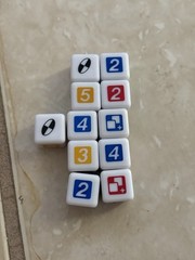 Uno Dice Game 2011 From Pop Can Travel Set. 11 Dice and Rules No Can