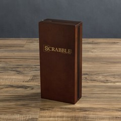 Scrabble Deluxe Travel Edition Wooden Folding Board Game Road Trip Free Shipping
