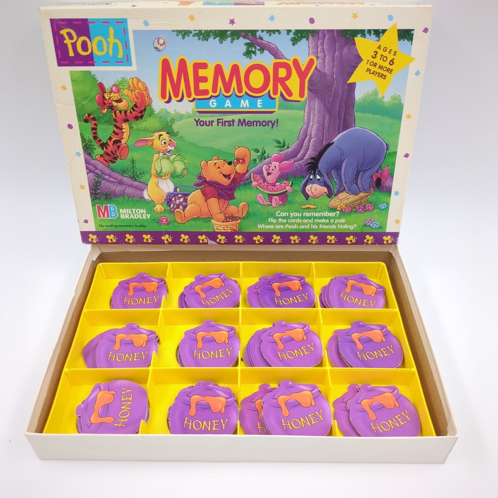 Disney Winnie the Pooh Memory Game Milton Bradley MB 1996 Ages 3-6 69 of 72 Card