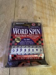 Word Spin 1995 Hand Held Word Game by Geospace 1 or More Players NEW