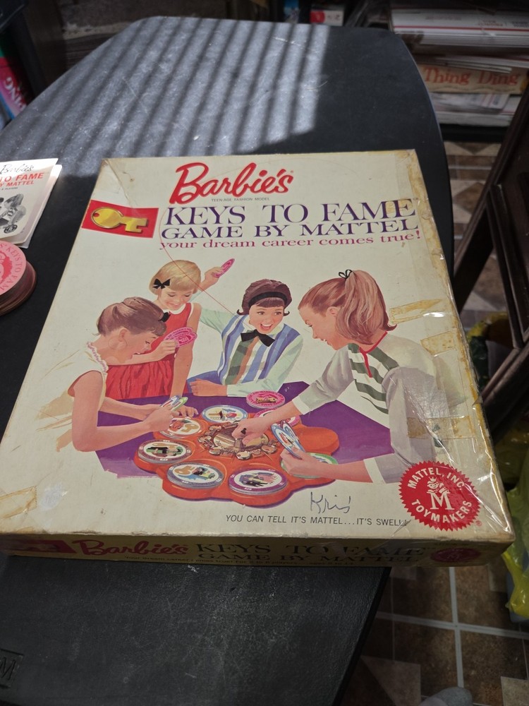 VTG Barbie’s Keys to Fame Game By Mattel 1963 Original Box Complete Career Fun!