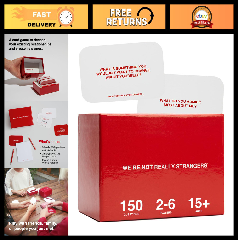 Engaging Card Game – 150 Conversation Starters for Adults, Teens & Couples – Fun