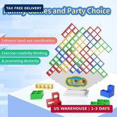 Ziogogco 48 Pcs Game Gifts, Balance Stacking Blocks Game，Perfect for Family, Par