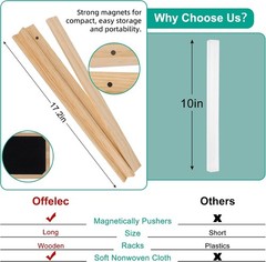 Upgraded Mahjong Racks with Pushers, Set of 4 Trays for American Wood Color