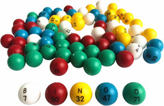 Yuanhe 3/5 Inch Bingo Balls for Standard Cages and Bingo Boards, Easy Read, 75 C