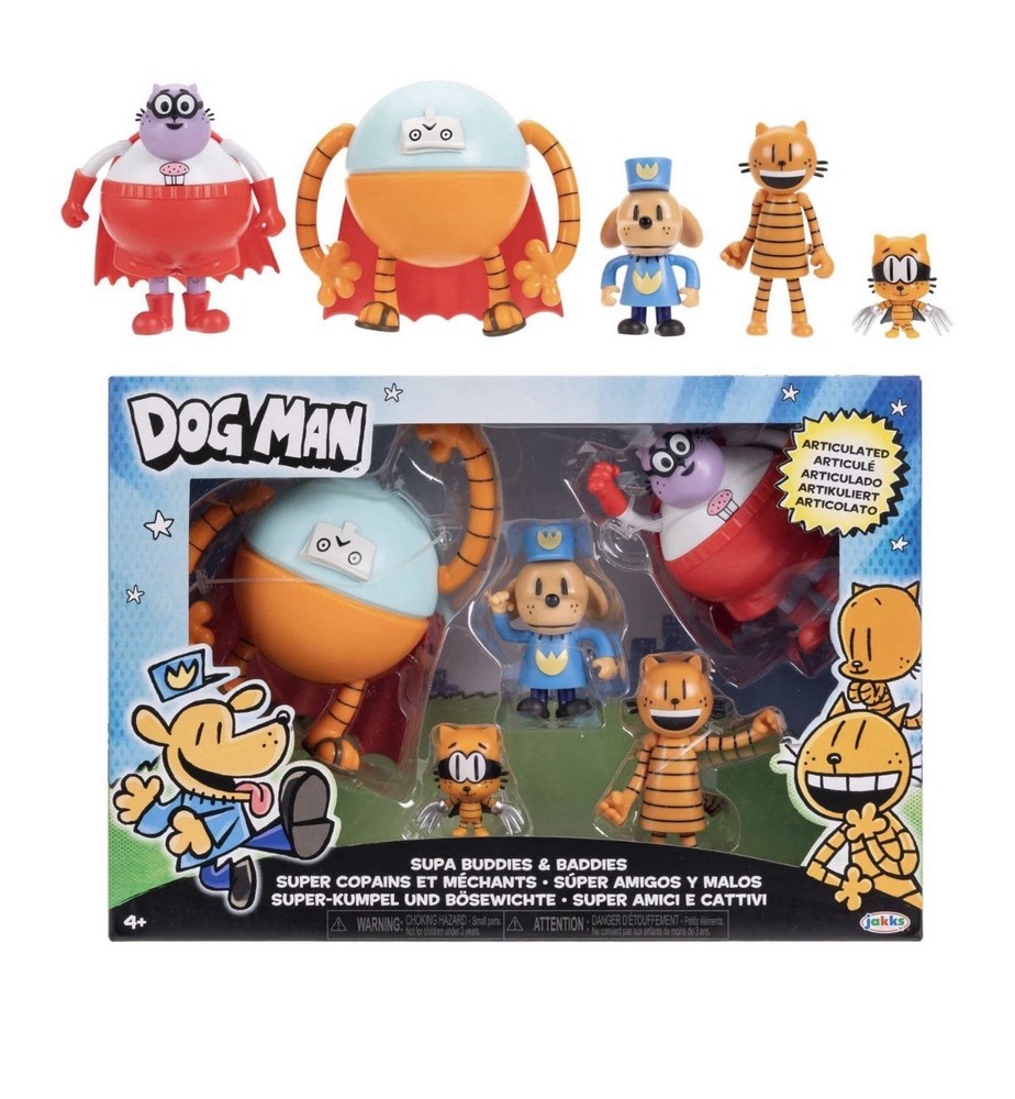 Dog Man 2.5 Scale Action Figures Multipack Wave 4 Jakks Inch Supa Buddies Part
