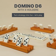 Compact Double 6 Dominoes Set with Travel Case & Domino Racks for Easy Gameplay