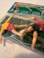 Vintage Table Tennis Game Mini Toy Set Hong Kong Hand Painted Players