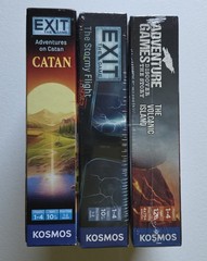 LOT 3 KOSMOS SEALED games: EXIT Stormy Flight, Catan PLUS Volcanic island