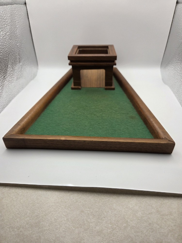 MCM Vintage Dante American Walnut Poker Dice Game Board Made in USA with Rules