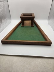 MCM Vintage Dante American Walnut Poker Dice Game Board Made in USA with Rules