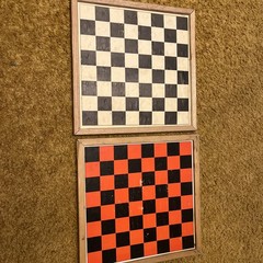 2 Vintage Creative Ideas Designs Inc. WA HOO Marble Checker Game, Texas Made