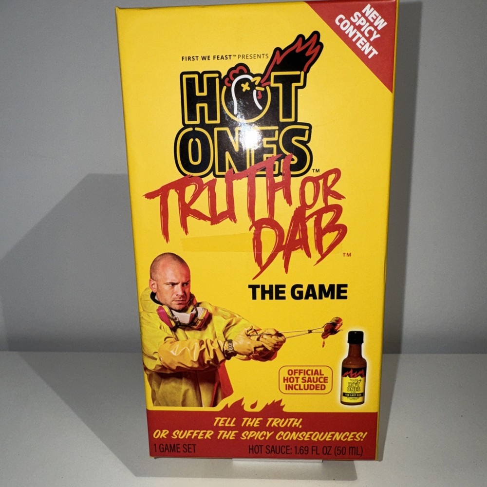 Hot Ones Truth or Dab The Game Hot Sauce Included Ages 17+🌶️ NIB Challenge Game