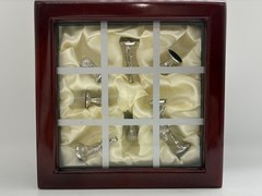 Tic Tac Toe Golf Coffee Table Game In Satin Lined Wood Box (x)