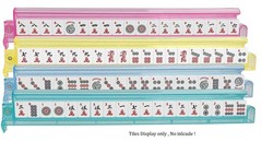 Acrylic Mahjong Mah Jongg Rack and Pusher Combo , Jong Racks-Multi-Color-Set of