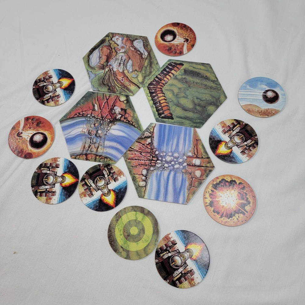 Battle Masters Fantasy Board Game MB Complete Tiles Set! Pre Owned