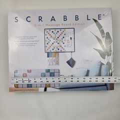 Scrabble 2-in-1 Message Board Edition Magnetic Wood Tiles NEW Sealed Hasbro