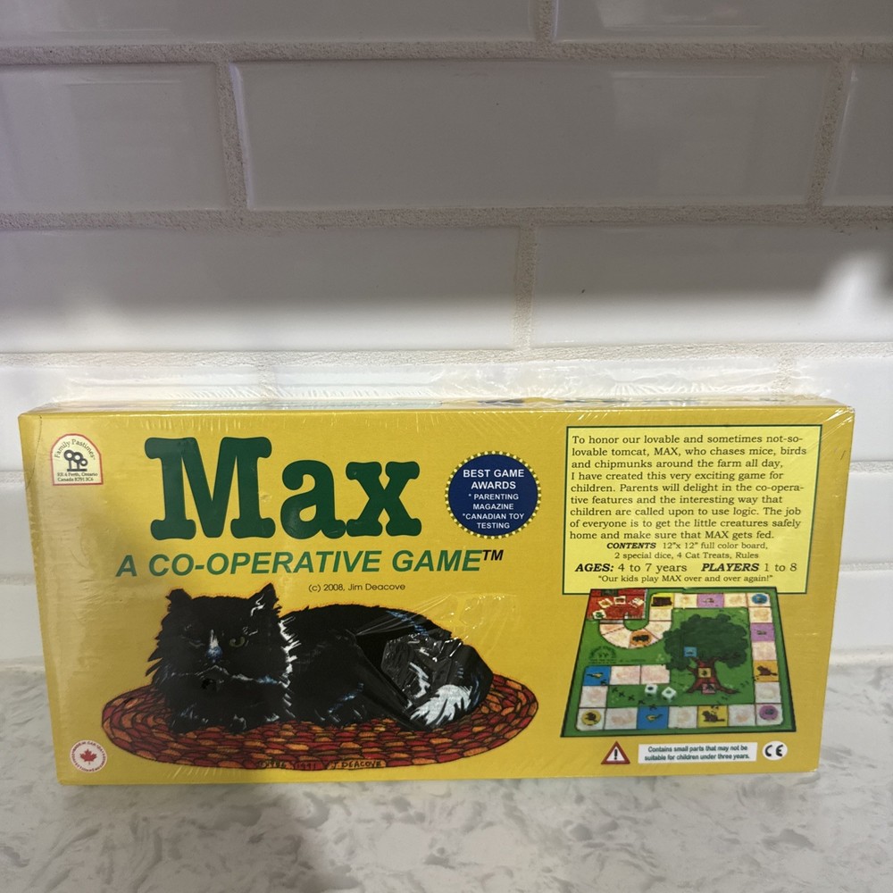 Family Pastimes Max A Co-Operative Board Game Ages 4-7 Players 2-8 New SEALED