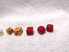 7 1960’s Various Board Game Throwing Dice Good Usable Condition