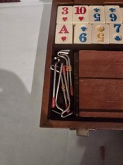 Cardinal Vintage Rummy-O Rummikub Game with Faux Leather Carrying Case Good Cond
