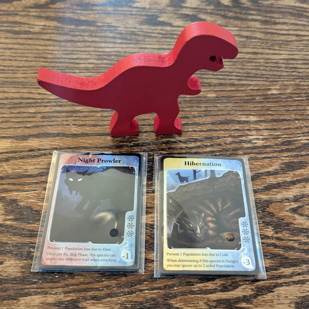 Evolution Board Game | Night Prowler X7 Hibernation X7 T-Rex Meeple North Star