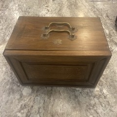 Antique Chinese Mahjong 5 Drawer Wood Box Set Bamboo Bone Mah-Jongg 144 pieces.