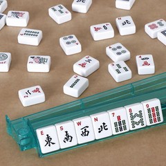 American Mahjong Set 166 Tiles 4 Colors Pushers/Racks Mah Jongg Set W/Soft Bag