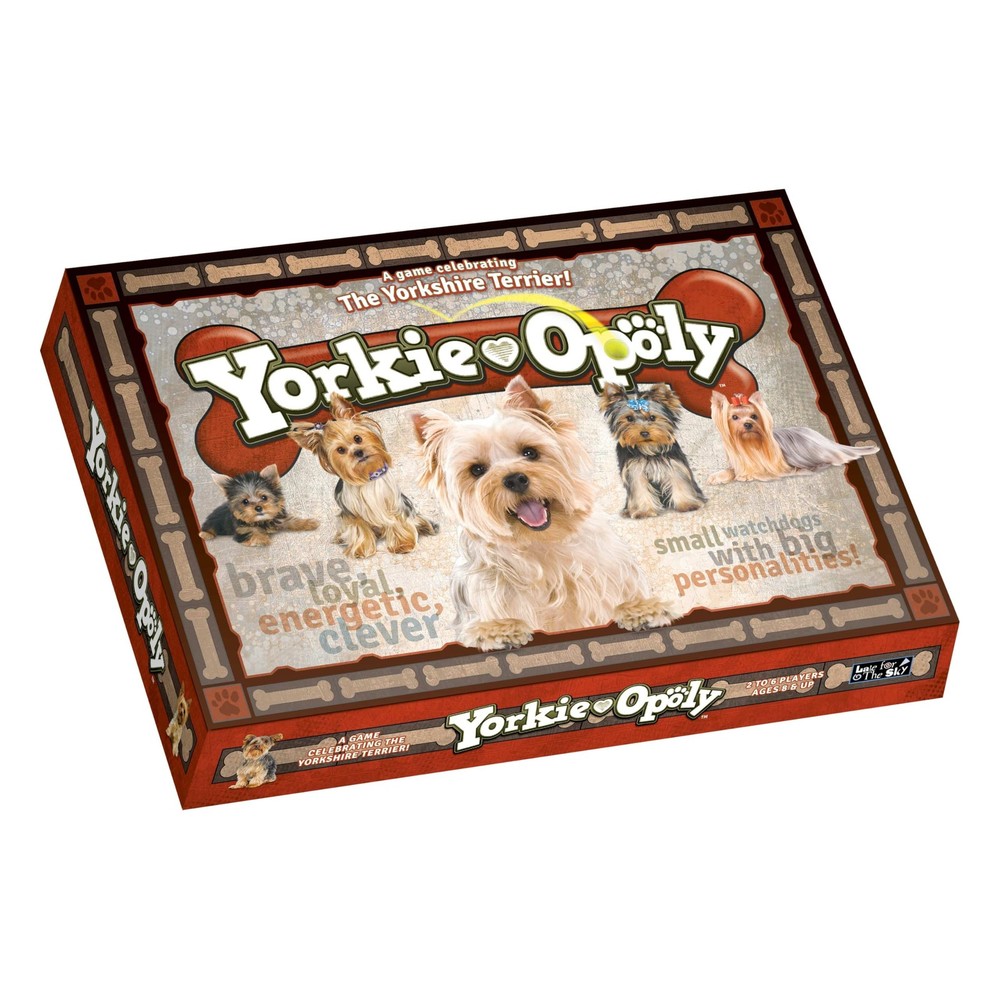 Late For The Sky Yorkie-Opoly Dog Board Game For Yorkshire Terrier Lovers
