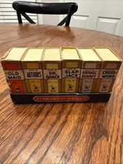 Vintage 1930s Russell Library of Games Set of 6 Complete Miniature Card Games US