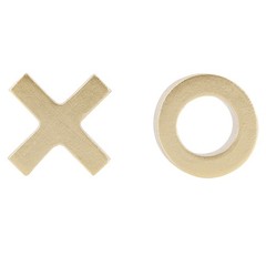 Mainstays Decorative Gold and Wood Tabletop Tic Tac Toe Tabletop Set