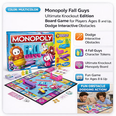 Monopoly Fall Guys Ultimate Knockout Edition Board Game Ages 8+ Family Fun