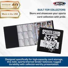 BCW 3-Inch Sports Card Album Binder | Durable Black D-Ring Card Binder Holds …