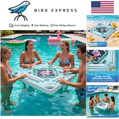 Floating Mahjong Table for Pool 31.5-in Water Game Tray for Card and Tile Games