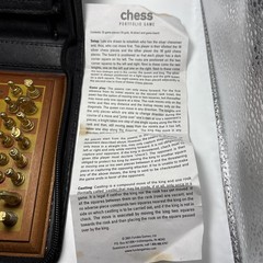 Travel Size Chess Game Portable Portfolio Case Wooden Board Fundex