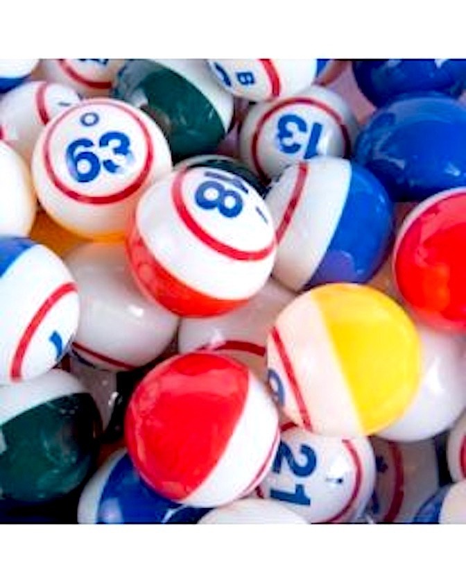 Professional Bingo Ball Set- Multi Five Color Single Numbered Coated- B1-O75