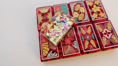 Premium American Mahjong Set 160pcs – Red Confetti – Made to Order