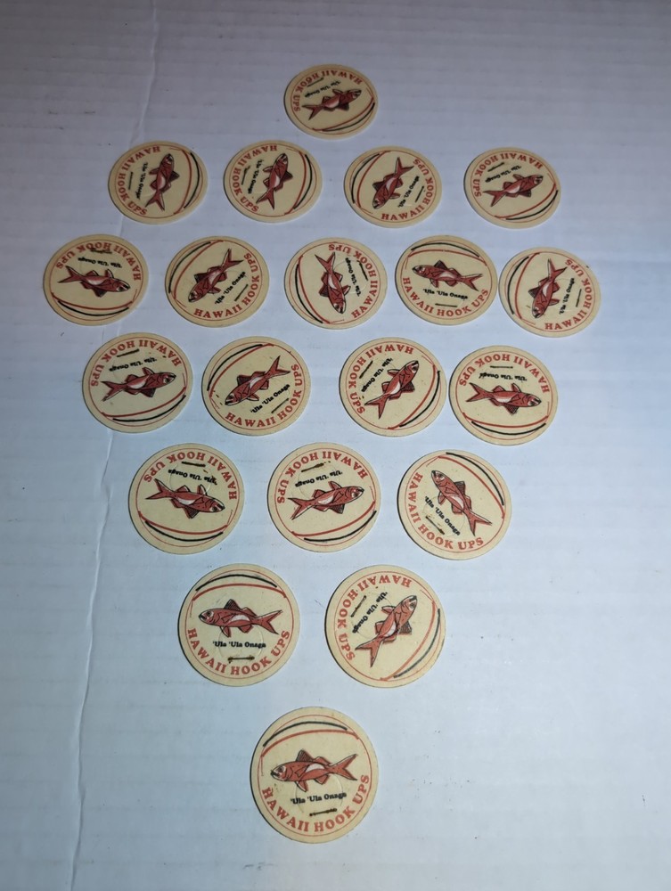 1993 Pog Pogs Lot Of 20 Hawaii Hook Ups Ula Ula Onaga