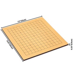 Beechwood Veneer (0.4-Inch) Etched Beginner’s Reversible 9×9/13×13 Go Game Se…