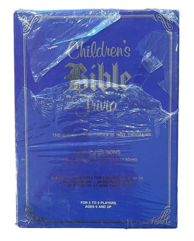 Children’s Bible Trivia Board Game 2100 Questions New Vintage 1984